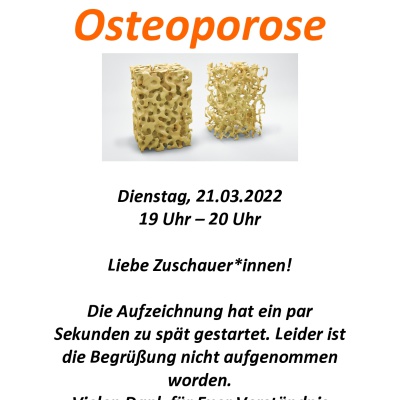 SPQ Club Vortrag - Osteoporose